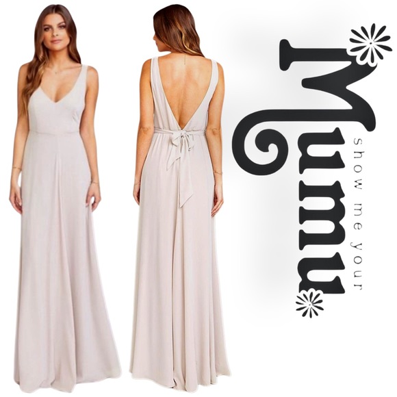 SHOW ME YOUR MUMU Jenn Maxi Dress in Show Me The Ring Crisp SASH NOT INCLUDED - Picture 3 of 10